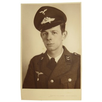 Luftwaffe Pioneer in the rank of Gefreiter  in a visor hat. Espenlaub militaria